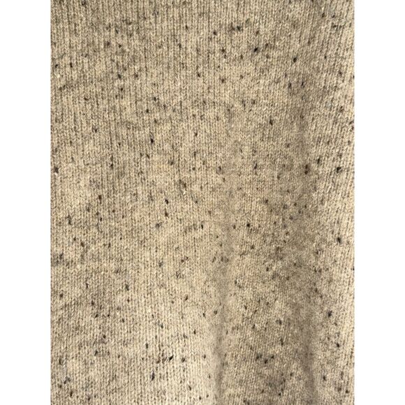 Vtg J Riggins Wool Sweater Henley Chunky Button Thick Cozy Beige Mens Large - Picture 9 of 14